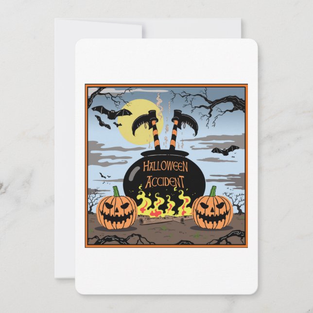 Witch in the pot invitation (Front)