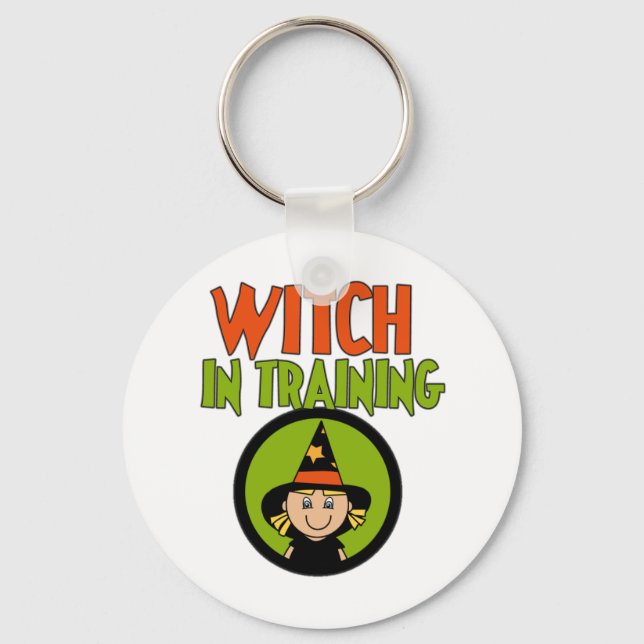 Witch in Training T-shirts and Gifts Keychain (Front)