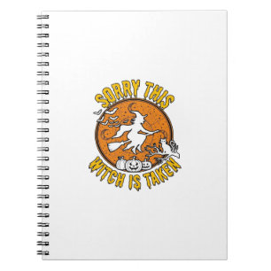 Witch Is Taken Halloween Pumpkins Cat_1 Notebook
