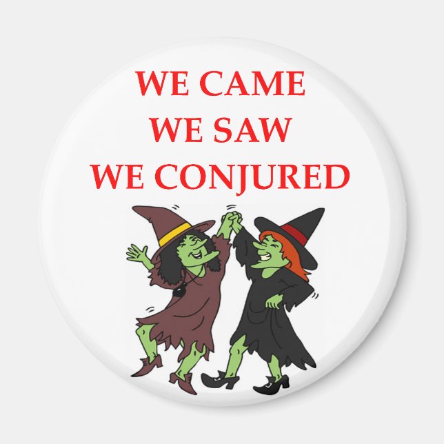 witch joke magnet (Front)