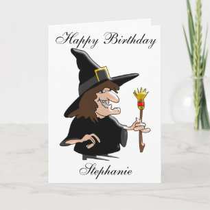 Witch Just Add Name Birthday Card