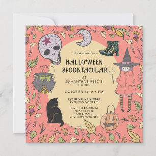 Witch Kid's Halloween Party Invitation