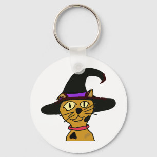 Witch Kitty Keychain