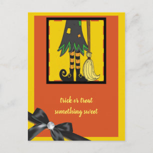 witch legs Halloween Postcard