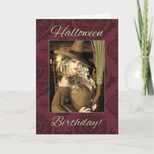 Witch Magical Halloween Birthday Card