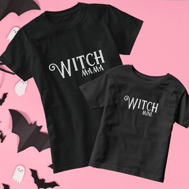 Witch Mama Black Halloween Mama and Me Matching T-Shirt (Creator Uploaded)