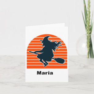 Witch Maria Halloween Personalized  Card