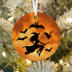 Witch  metal ornament