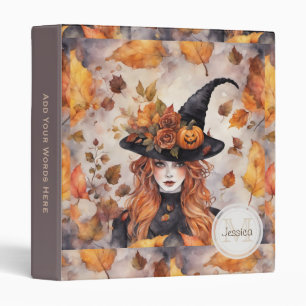 Witch Monogram Personalized Binder