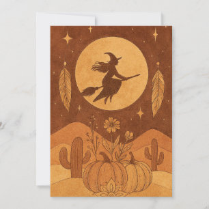 Witch Moon Halloween Boho Invitation