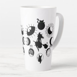 Witch moon phase large latte mug, coffee, goth mug