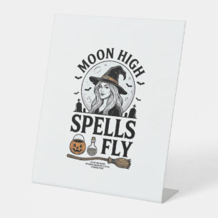 Witch Moon Shirt Vintage Engraving Halloween Tee_1 Pedestal Sign
