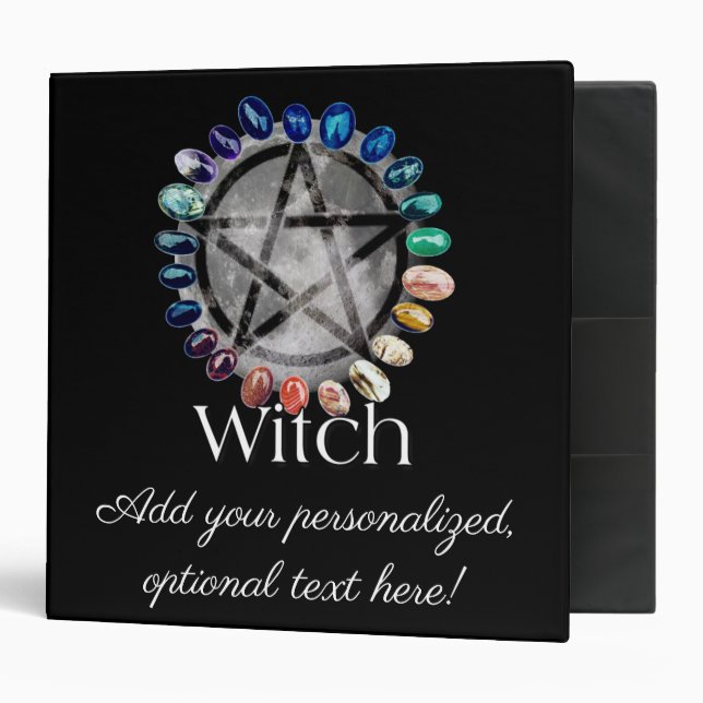 Witch Moon with Chakra Stones Binder (Front/Inside)