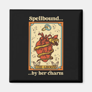 Witch Mystical Funny Bride And Groom Spellbound By Magnet