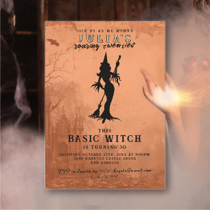 Witch Night Out Halloween Haunted Castle Birthday Invitation
