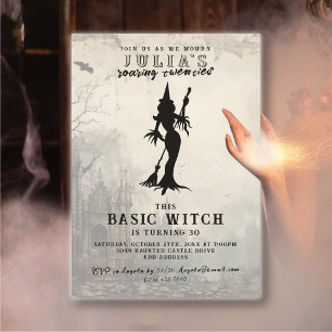 Witch Night Out Haunted Castle Halloween Birthday Invitation