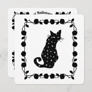 Witch n'Willow Cat Halloween Party Invitation