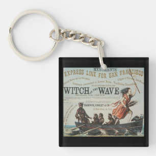 Witch of the wave Clipper Sailing ship Keychain