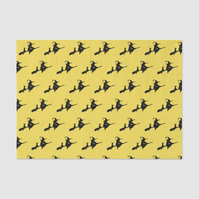 Witch on a Broom Tissue Paper (Front)