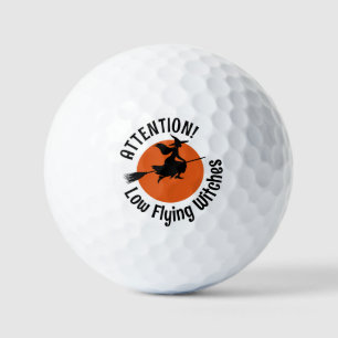 Witch on Broom Golf Balls