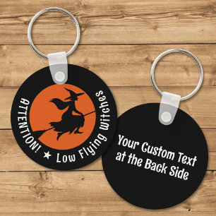 Witch on Broom Keychain
