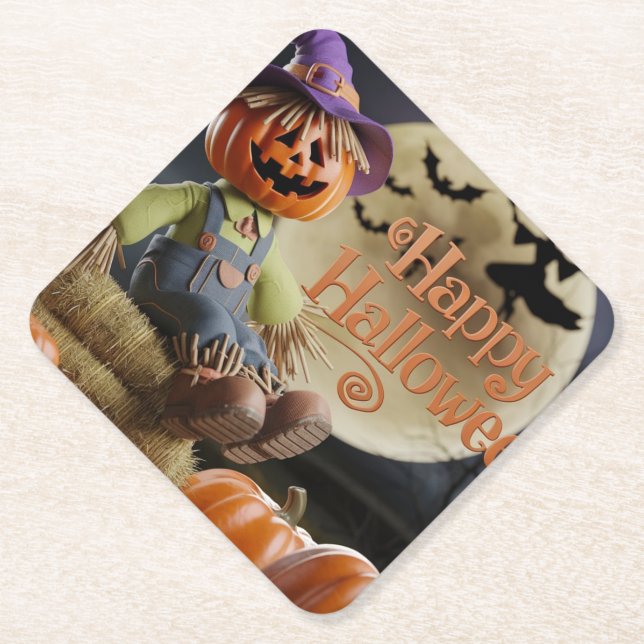 Witch on Broomstick Coaster (Front)