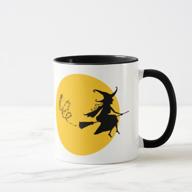 Witch On her Broom  Mug (Right)