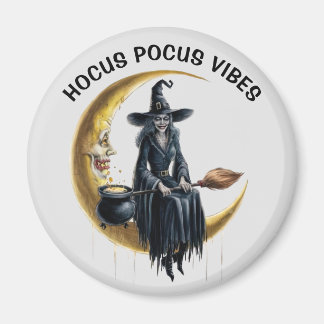 Witch on the Moon Magnet
