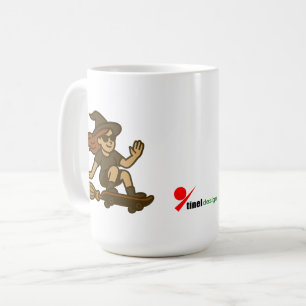 “Witch on Wheels – Broom Skate Style Coffee Mug