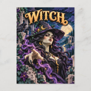 Witch, Paper Cut Monster Postcard