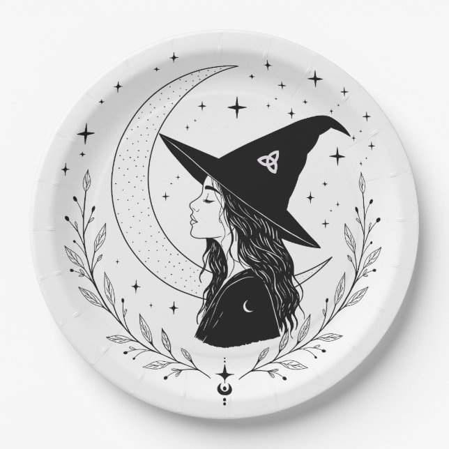 Witch Paper Plate (Front)