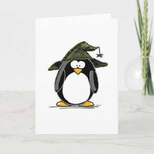 Witch Penguin Card
