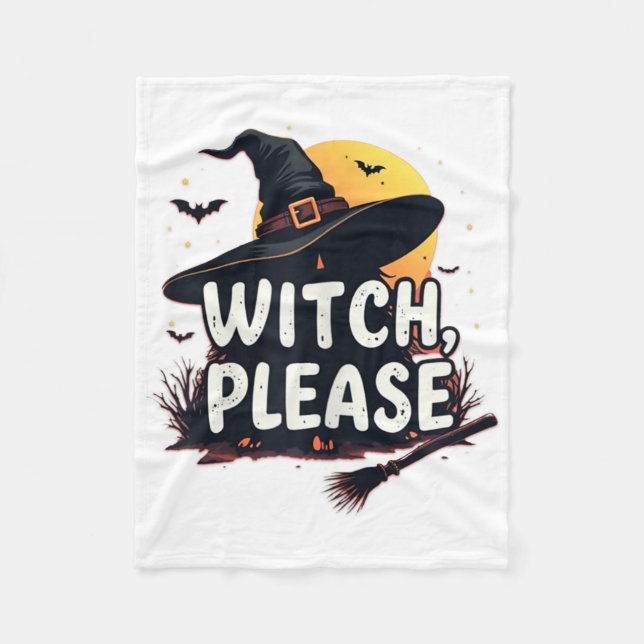 Witch Please  Fleece Blanket (Front)
