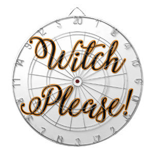 witch please funny halloween saying dartboard