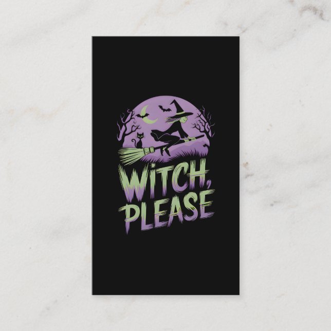 Witch Please | Halloween Festival  Business Card (Front)