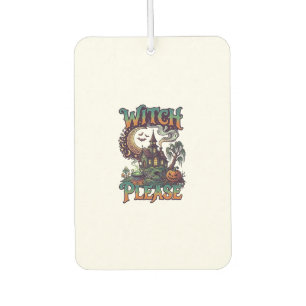 Witch Please Haunted House Crescent Moon Cauldron Air Freshener