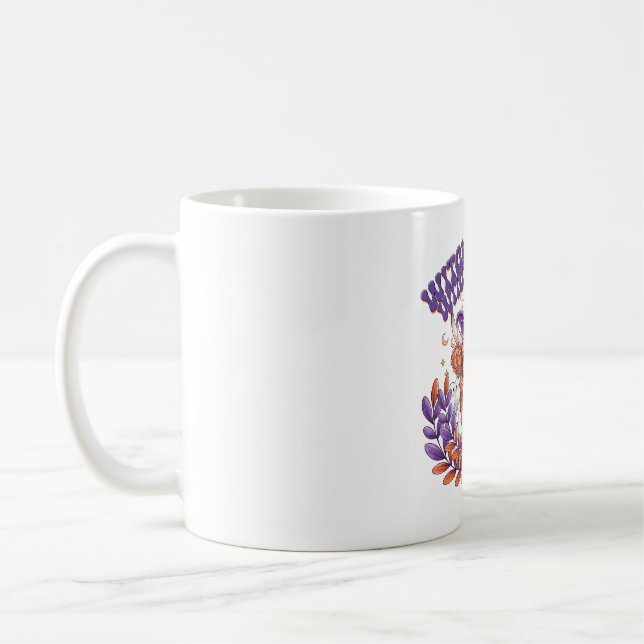 Witch Please Highland Cow Halloween Coffee Mug (Left)