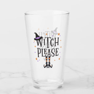 Witch Please! - Witches Hat, Stockings, Shoes    Glass
