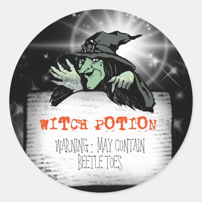 Witch Potion ID217 Classic Round Sticker (Front)