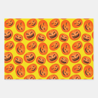 Witch Pumpkin Black Cat Design Perfect Halloween Wrapping Paper Sheet