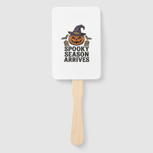 Witch Pumpkin Halloween Vintage Engraving Shirt De Hand Fan