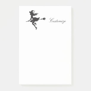 Witch Riding Broom Halloween Thunder_Cove Post-it Notes
