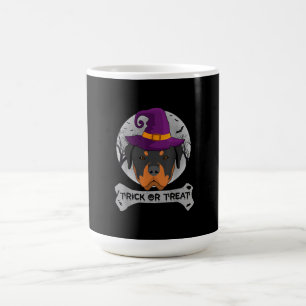 Witch Rottweiler Trick Or Treat Funny Dog Coffee Mug