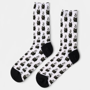 Witch’s Brew – Minimalist Halloween Cauldron on  Socks