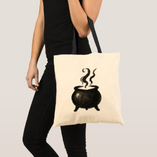 Witch’s Brew – Minimalist Halloween Cauldron on Tote Bag