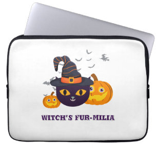 Witch’s Fur-miliar Halloween Laptop Sleeve
