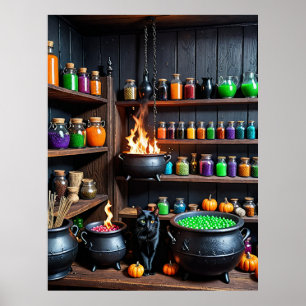 Witch’s Potion Room A Magical Alchemist’s Haven Poster