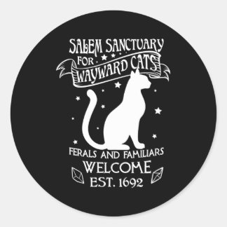 Witch Salem Sanctuary For Wayward Black Cats 1692 Classic Round Sticker