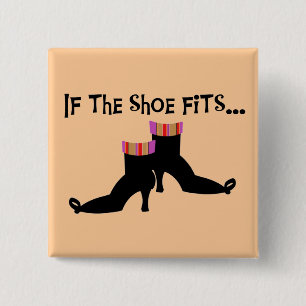 Witch Shoes T-shirts and Gifts 2 Inch Square Button