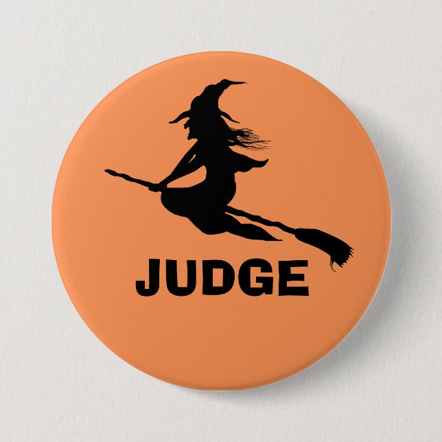 Witch Silhouette Halloween Buttons to Customize (Front)